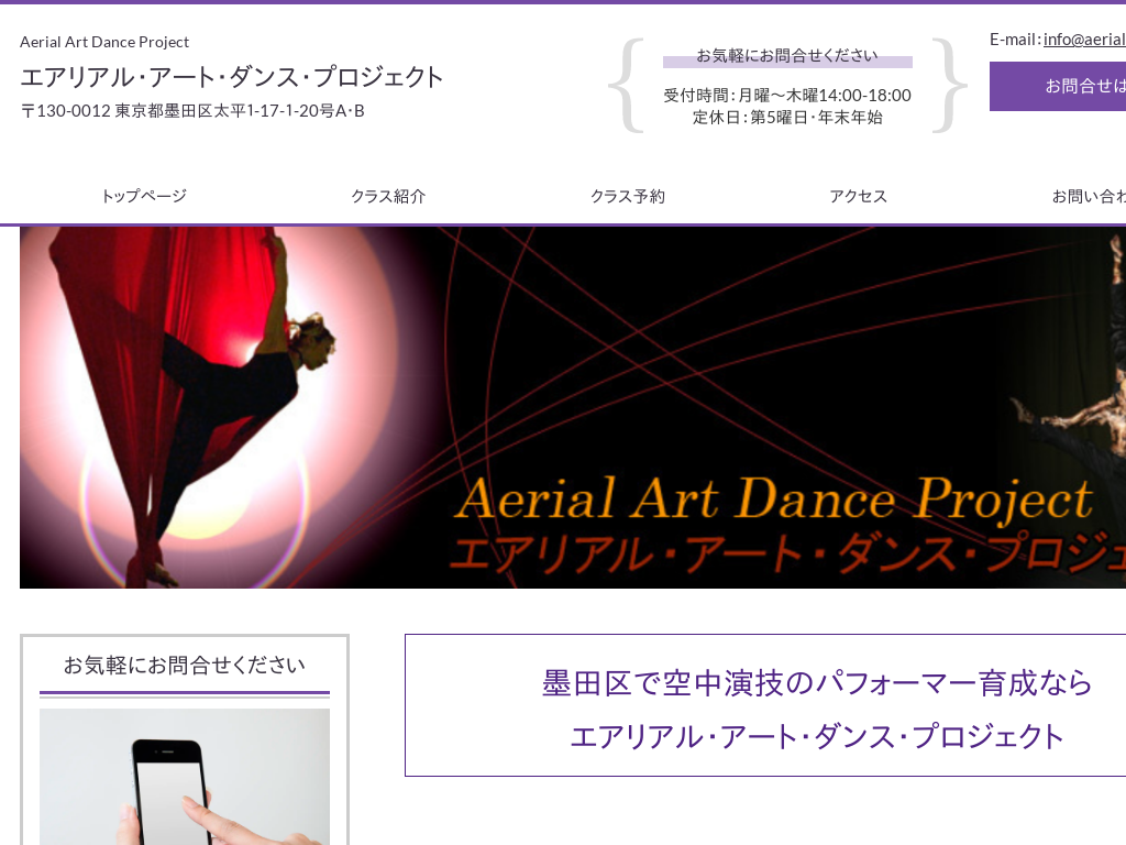 東京都板橋区の　エアリアル・アート・ダンス・プロジェクト